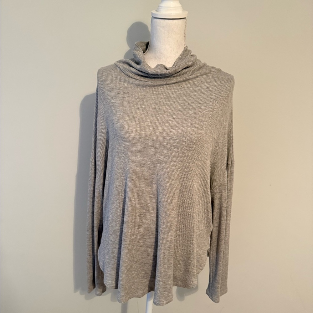 NWT - Cozy Gray Waffle Women's Top